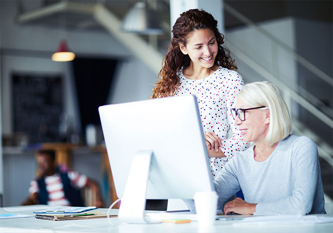 Sympathetic woman in hr coaching situation